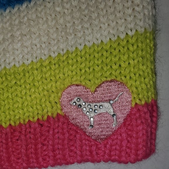 RARE Vintage Victoria Secret Pink Beanie with Bling Dog main image 6
